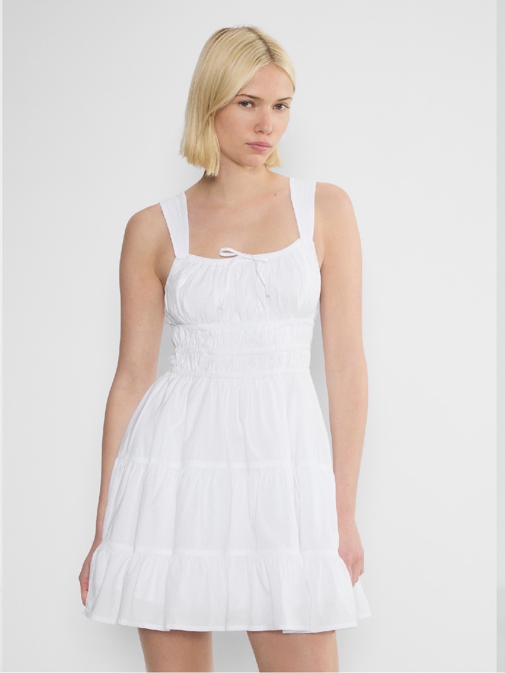 Aritzia White Sunday Best Poplin Sundress for Women